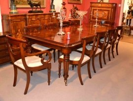 02972E - 2-English-Regency-Dining-Table-&-10-Regency-Swag-Chairs-25